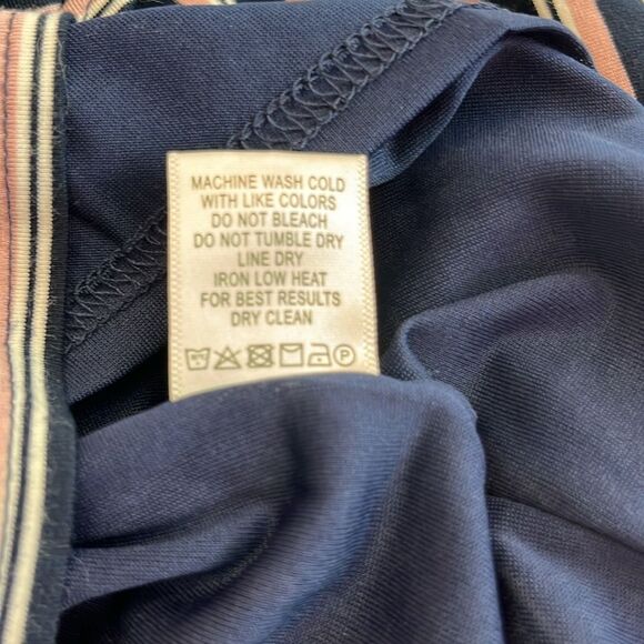 Loveriche Striped Ruched Sleeveless Mini Dress Y2K Bodycon Stretch Blue Small - Picture 7 of 7